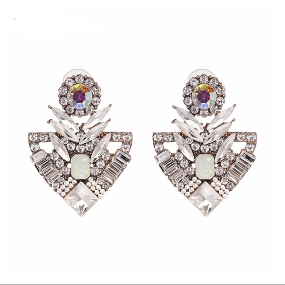 Jewelry - Crystal Stud Statement Earrings